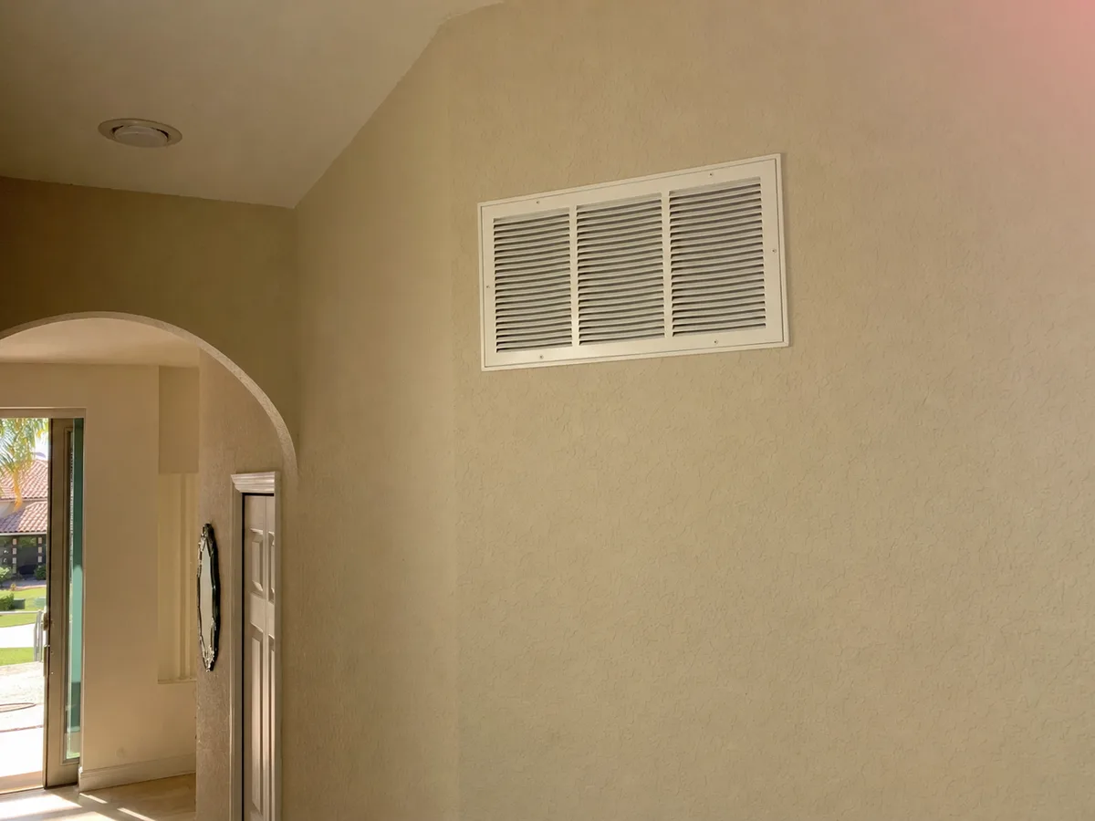 Freshly cleaned vent back in place — completed job in Cape Coral, FL